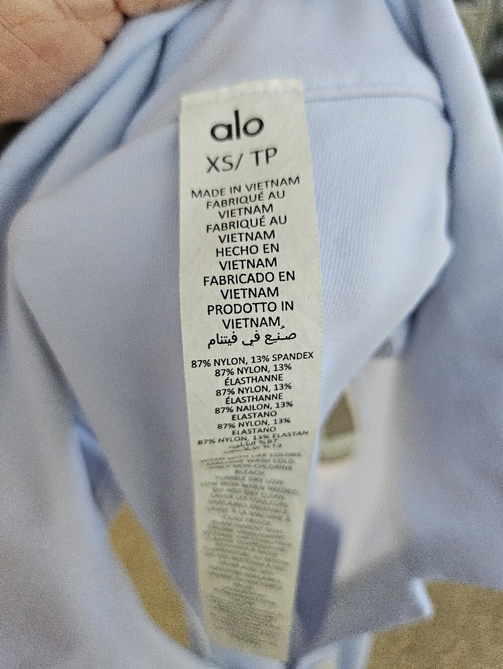 Alo Yoga Charmed Point Collar Sleeveless Pale Blue Tennis Dress size XS Stain - Picture 6 of 6